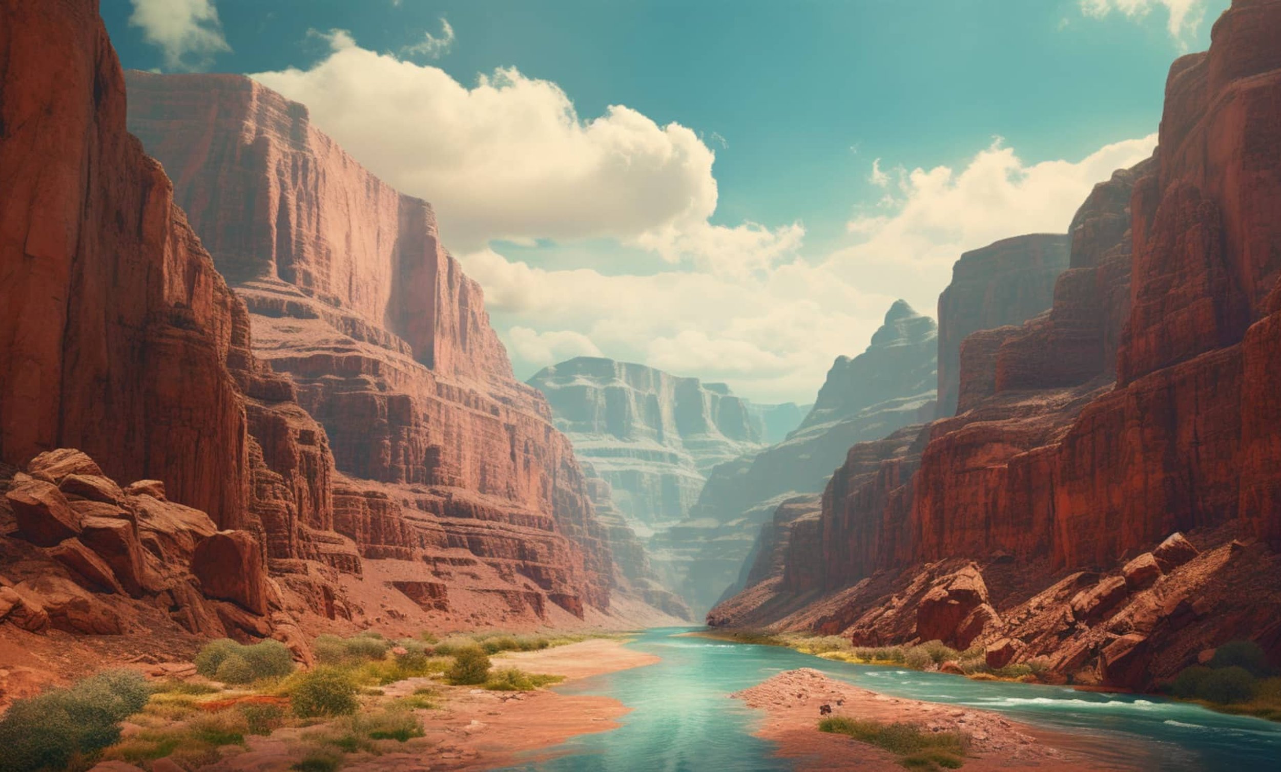 Phoenix canyon background