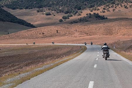 road with a motorcycle accident